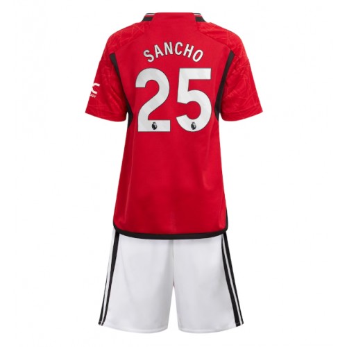 Manchester United Jadon Sancho #25 Domaci Dres za djecu 2023-24 Kratak Rukav (+ Kratke hlače)